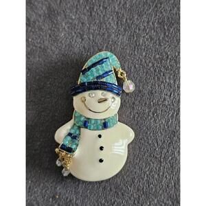 LC Snowman Brooch